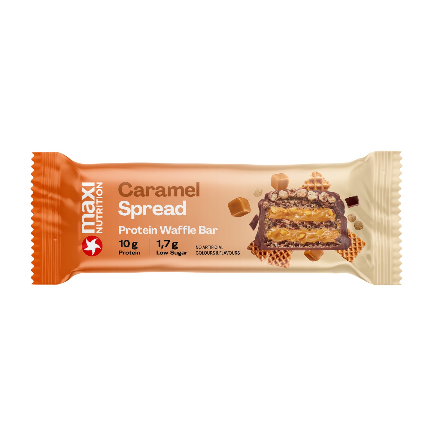 Crispy Waffle Caramel Protein Bars