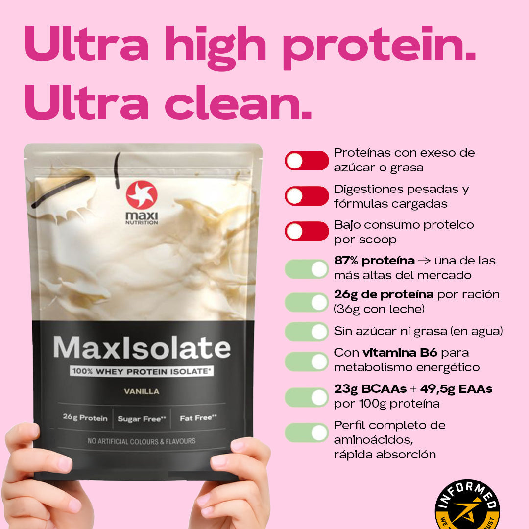 MAXISOLATE PROTEIN POWDER VAINILLA
