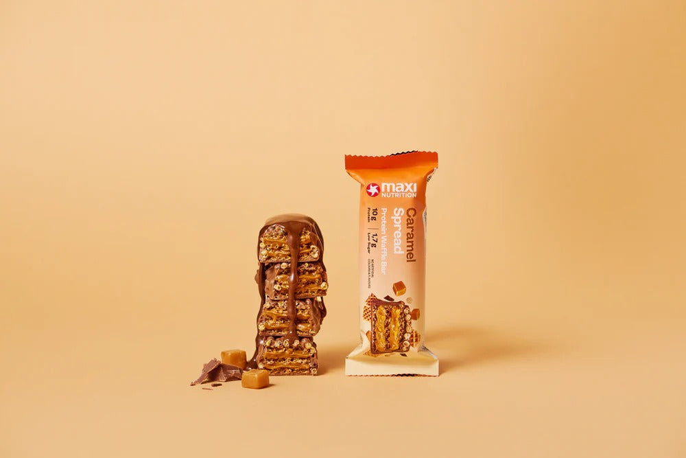 Crispy Waffle Caramel Protein Bars
