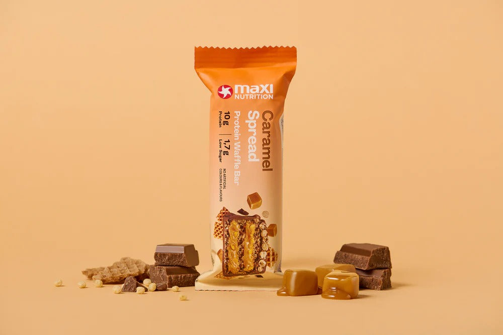 Crispy Waffle Caramel Protein Bars