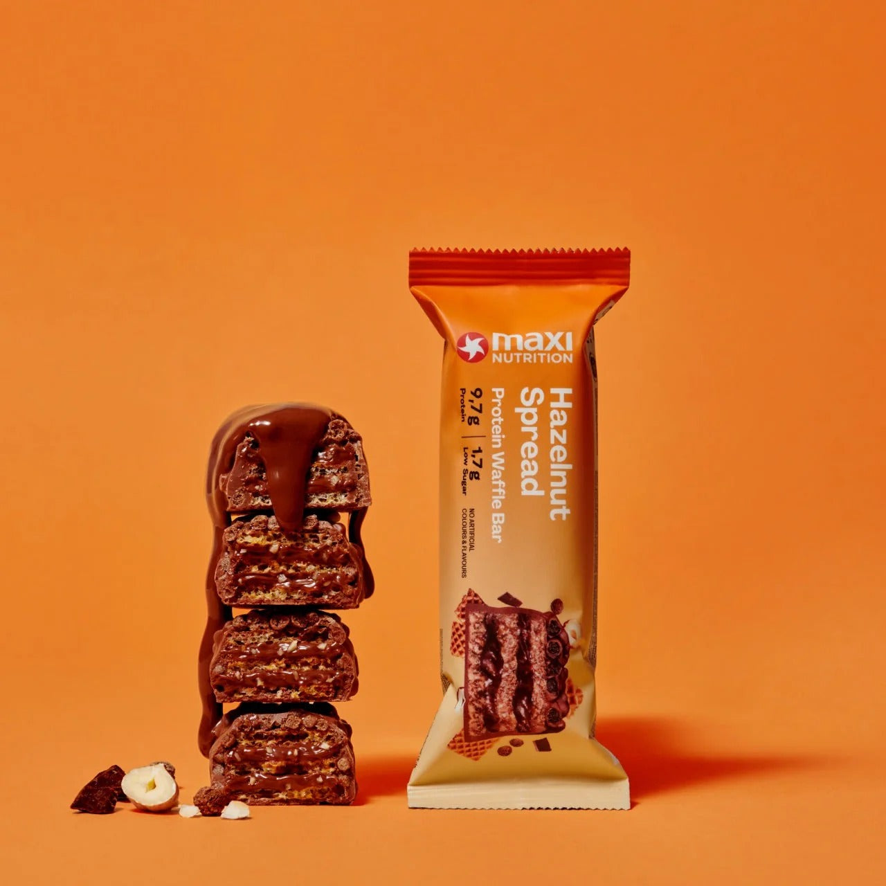 Crispy Waffle Hazelnut Spread Protein Bars