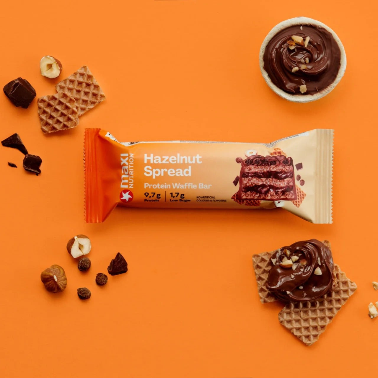 Crispy Waffle Hazelnut Spread Protein Bars