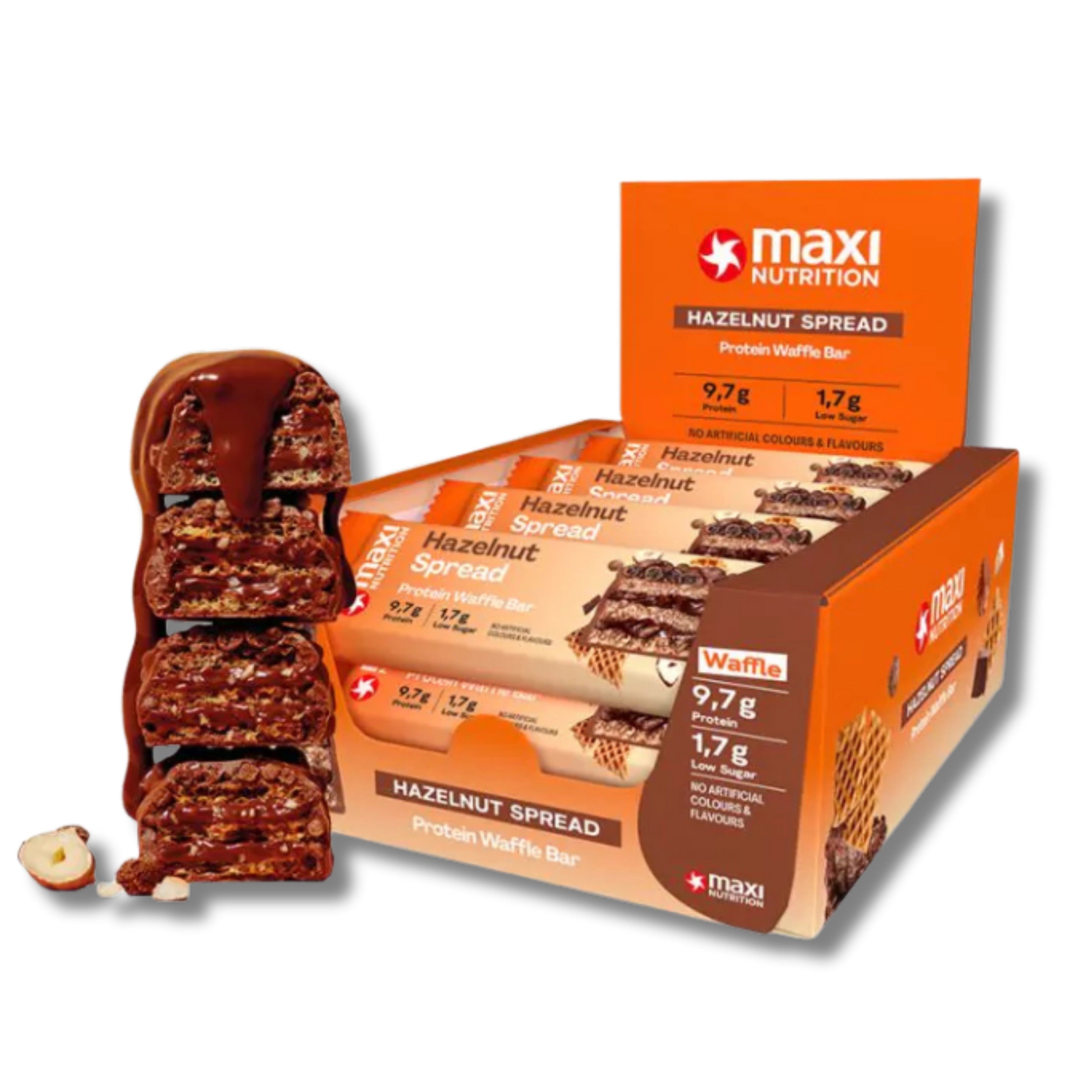 CRISPY WAFFLE HAZELNUT SPREAD PROTEIN BARS