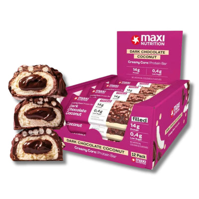 CREAMY CORE DARK CHOCOLATE COCONUT PROTEIN BARS