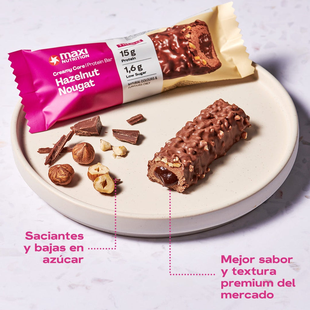 CREAMY CORE HAZELNUT NOUGAT PROTEIN BARS