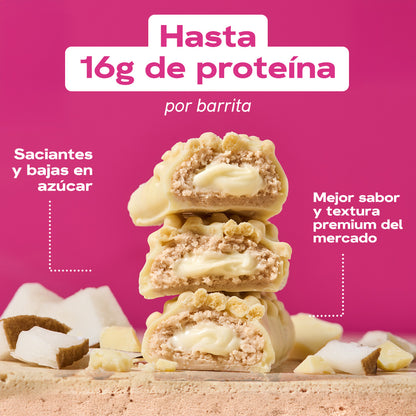 Creamy Core White Chocolate Coconut Protein Bars