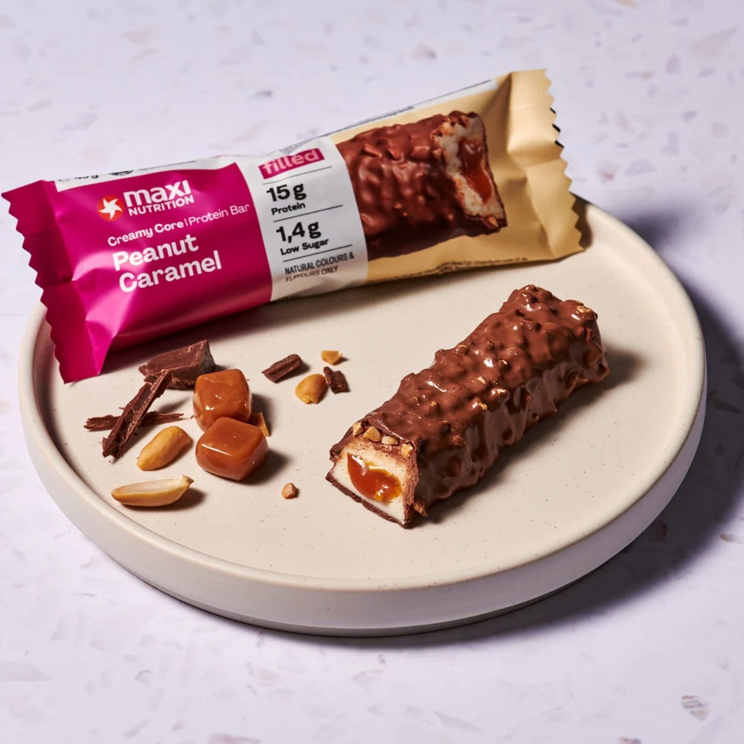 Creamy Core Peanut Caramel Protein Bars