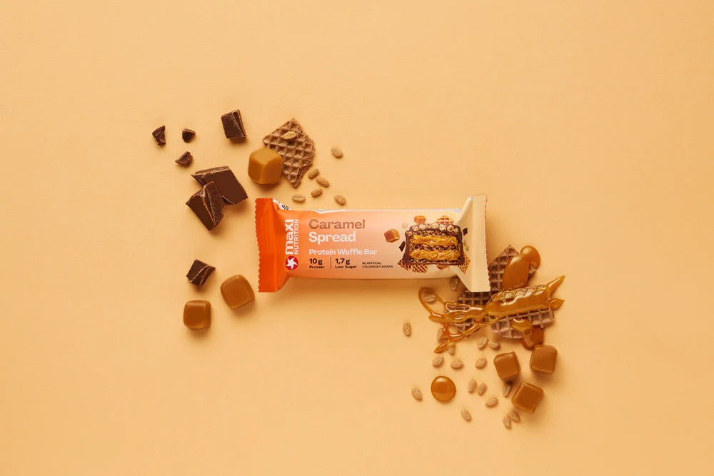 Crispy Waffle Caramel Protein Bars