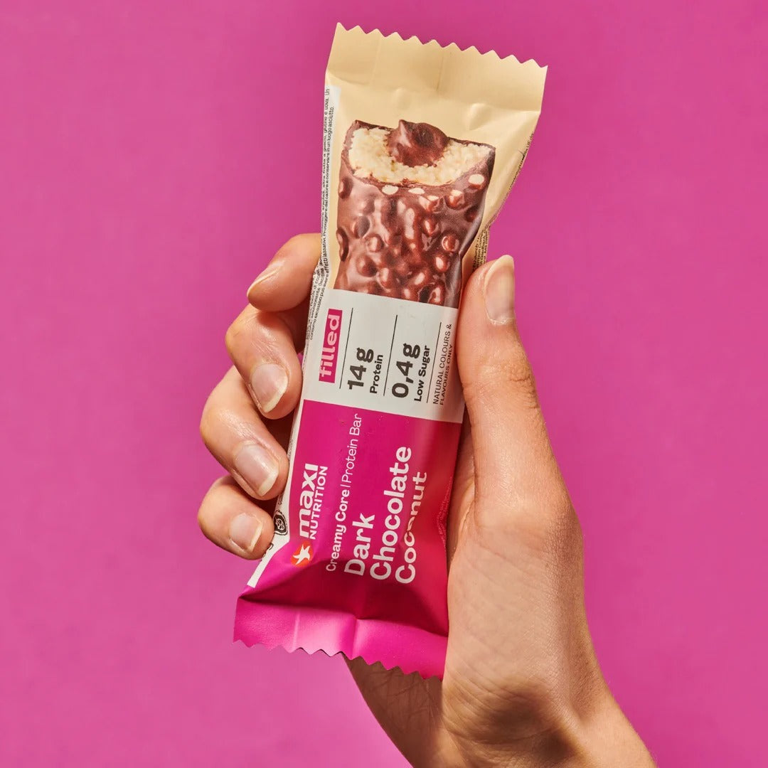 CREAMY CORE DARK CHOCOLATE COCONUT PROTEIN BARS