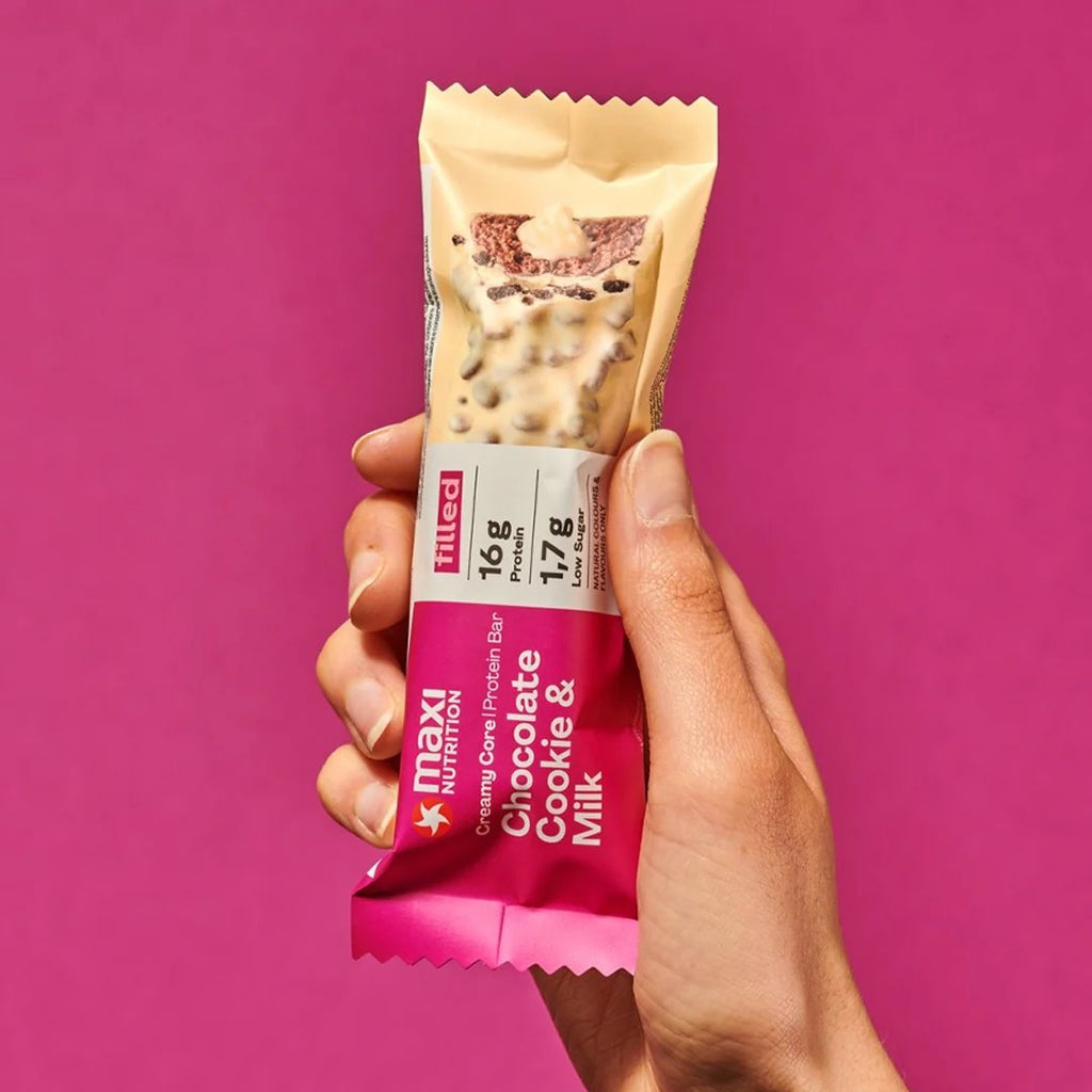 CREAMY CORE CHOCOLATE COOKIE AND MILK PROTEIN BARS