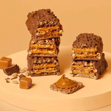 CRISPY WAFFLE CARAMEL PROTEIN BARS