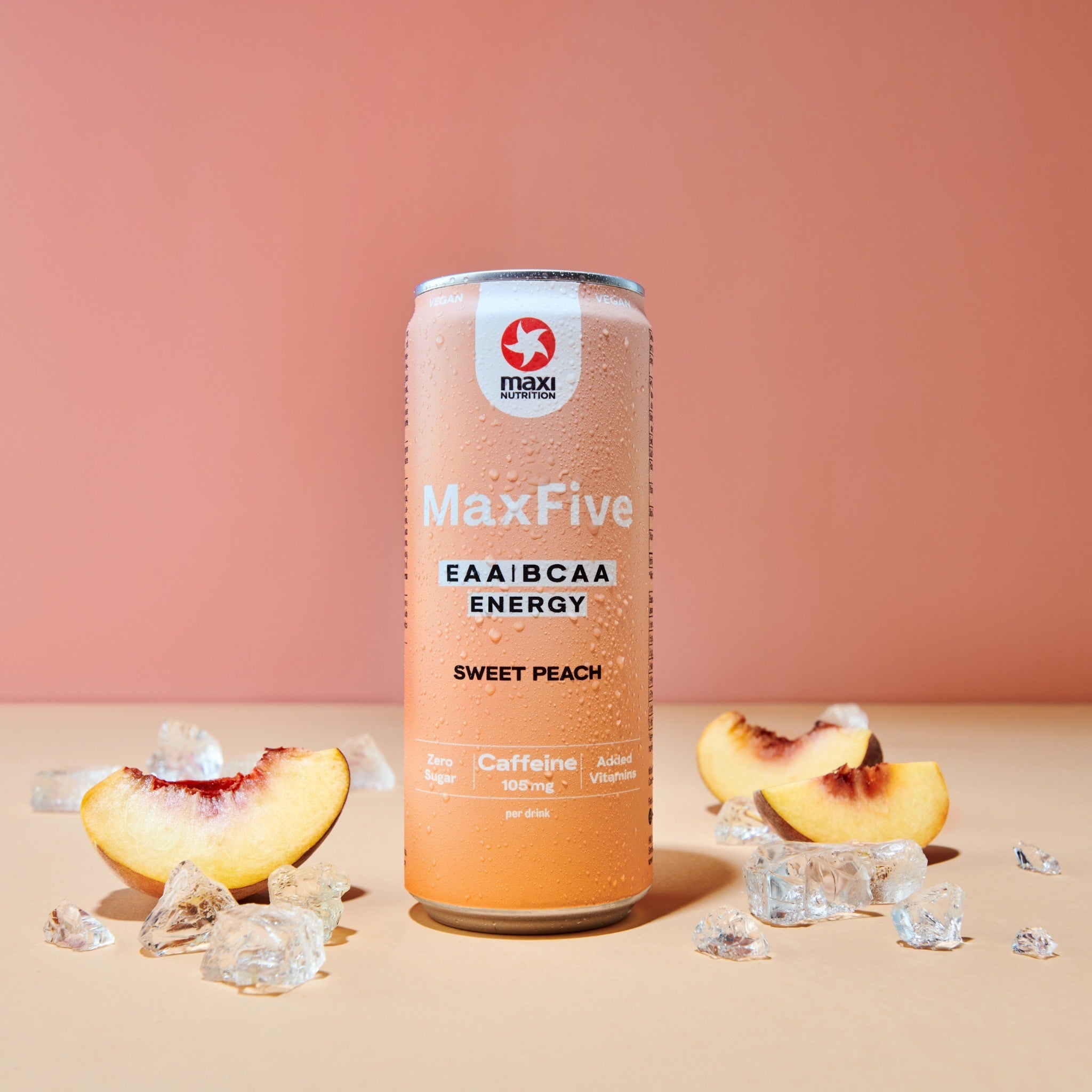 MAXFIVE ENERGY DRINK SPARKLING ICETEA PEACH