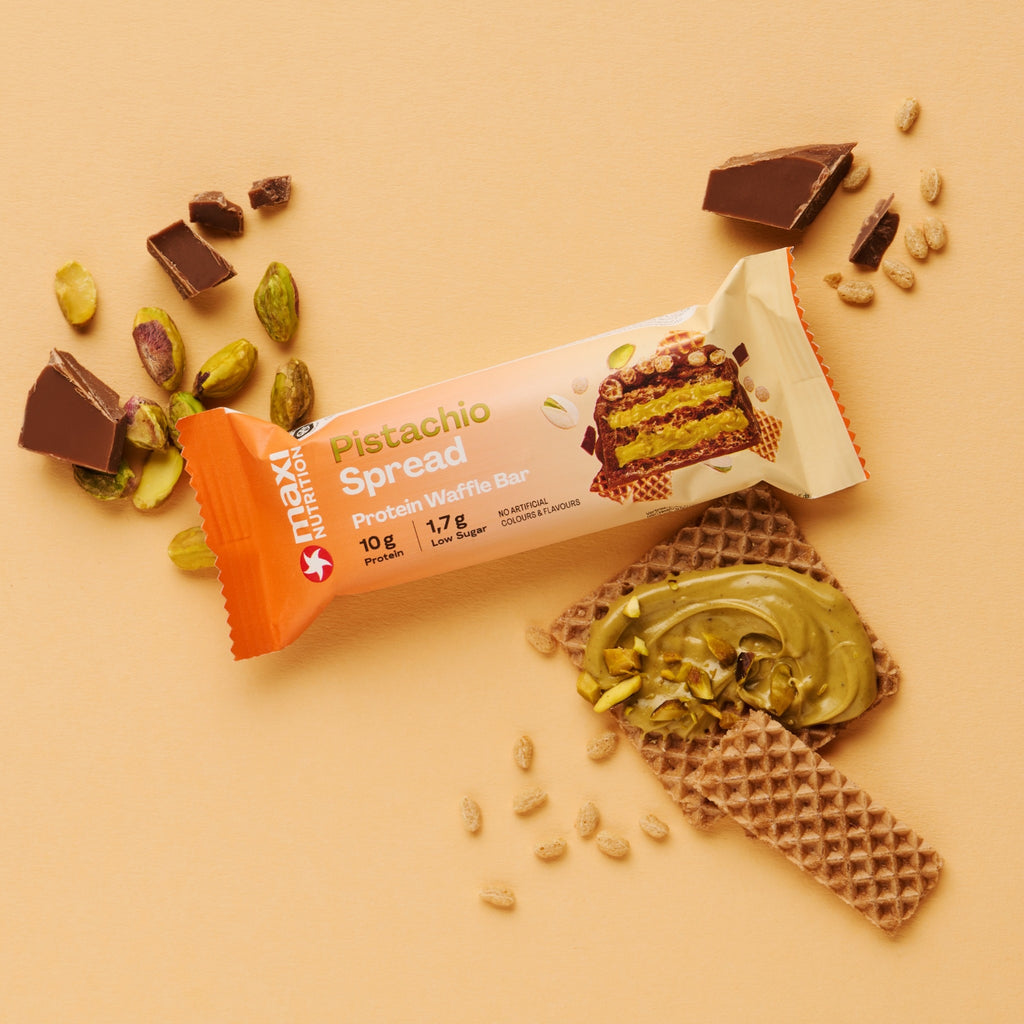 CRISPY WAFFLE PISTACHIO PROTEIN BARS