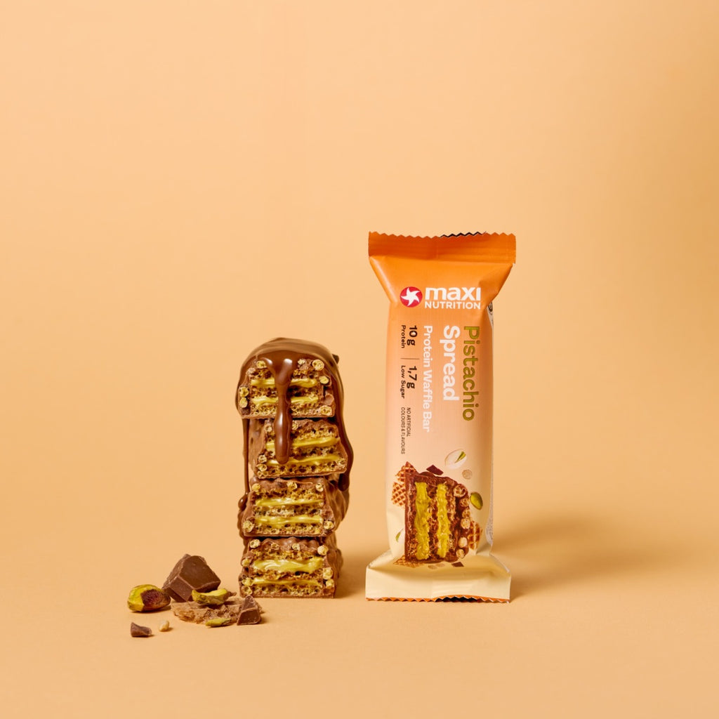 CRISPY WAFFLE PISTACHIO PROTEIN BARS